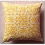 Vintage French Gingham Cushion Cover In Yellow And..